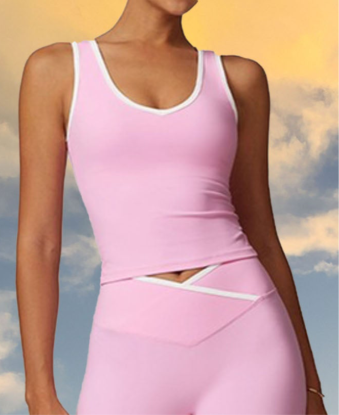 Lemon Sky Tank Top (Light Pink)