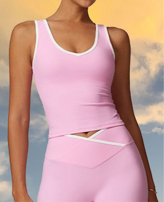 Lemon Sky Tank Top (Light Pink)